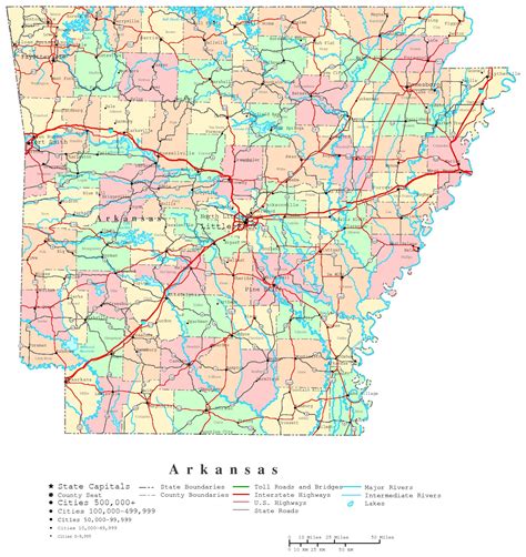 Printable Arkansas Map
